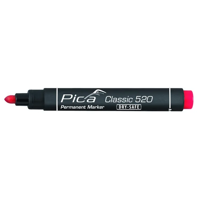 Pica permanent marker Classic crveni okrugli set 5/1 PC520/40
