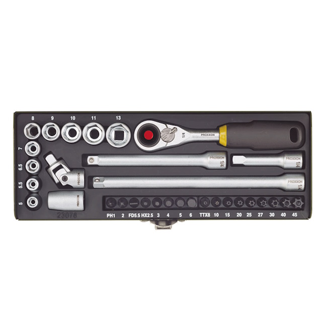 Proxxon garnitura nasadnih ključeva sa magnetom 1/4 Proxxon garnitura nasadnih ključeva sa magnetom 1/4