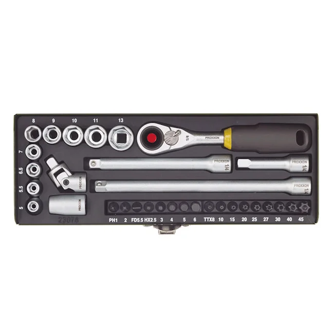 Proxxon garnitura nasadnih ključeva sa magnetom 1/4 Proxxon garnitura nasadnih ključeva sa magnetom 1/4