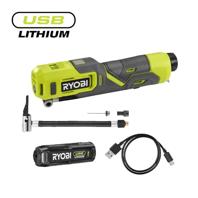 Ryobi bežična vazdušna pumpa USB Lithium™ 4V RI4-120G Ryobi bežična vazdušna pumpa USB Lithium™ 4V RI4-120G