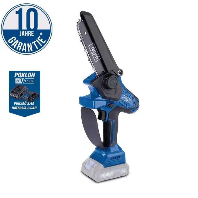 Scheppach aku lančana testera Brushless IXES Solo BC-PS150-X + set punjač 2.4A i baterija 2.0Ah Scheppach aku lančana testera Brushless IXES Solo BC-PS150-X + set punjač 2.4A i baterija 2.0Ah