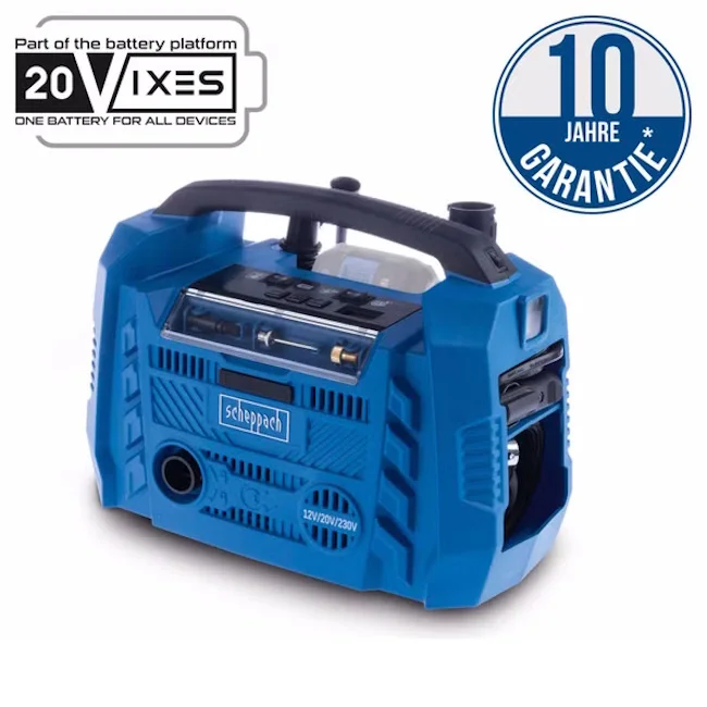 Scheppach hibridni kompresor IXES Solo Air Force 6 + set punjač 2.4A i baterija 2.0Ah Scheppach hibridni kompresor IXES Solo Air Force 6 + set punjač 2.4A i baterija 2.0Ah