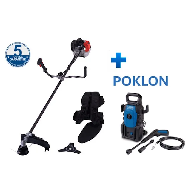 Scheppach motorni trimer za travu 1.7KS BMST43-PRO + POKLON Scheppach perač pod visokim pritiskom 110bar HPC1400 Scheppach motorni trimer za travu 1.7KS BMST43-PRO + POKLON Scheppach perač pod visokim pritiskom 110bar HPC1400