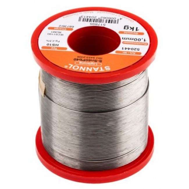 Stannol žica za lemljenje Tinol punjena ø1mm 1000g Sn60/Pb39/Cu1 Stannol žica za lemljenje Tinol punjena ø1mm 1000g Sn60/Pb39/Cu1
