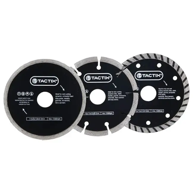 Tactix dijamantska rezna ploča ø115mm set 3/1 425573 Tactix dijamantska rezna ploča ø115mm set 3/1 425573
