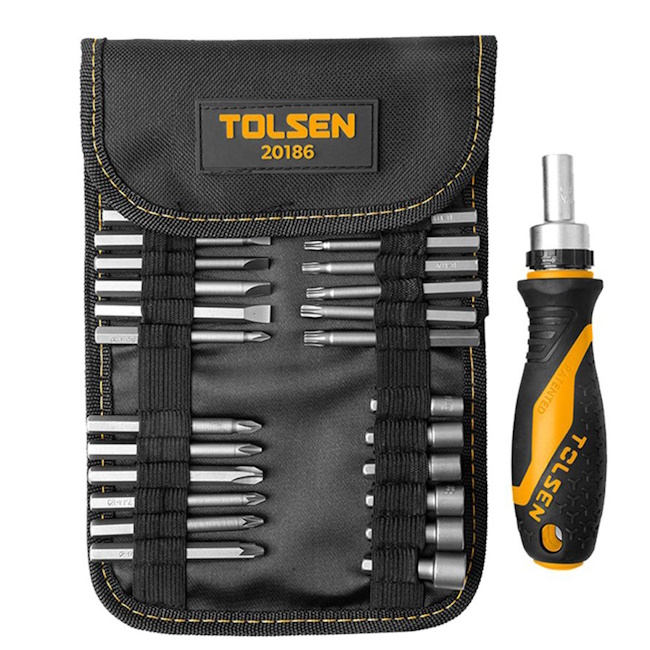 Tolsen set bitova i nasadnih ključeva 26/1 20186 Tolsen set bitova i nasadnih ključeva 26/1 20186
