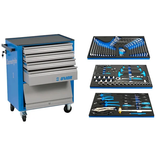 Unior kolica za alat sa garniturom od 110 delova 940E1 624141 Unior kolica za alat sa garniturom od 110 delova 940E1 624141