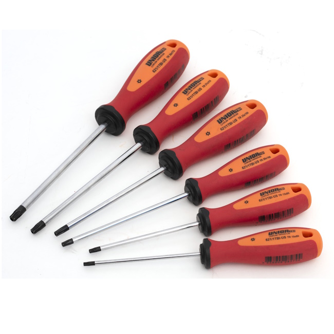 Unior set odvijača TBI sa TX profilom i rupicom 621/1TBICB6-US 629695 Unior set odvijača TBI sa TX profilom i rupicom 621/1TBICB6-US 629695