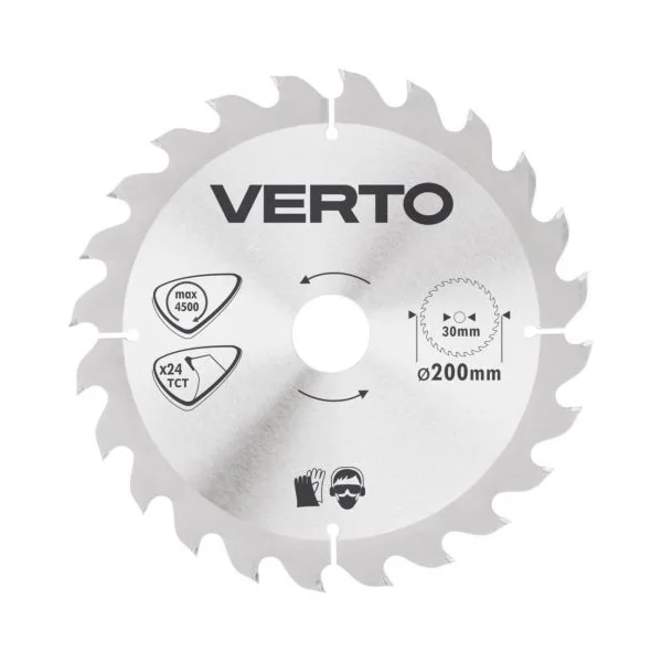 Verto list kružne tetere za drvo Ø 200 24 zuba 61H128 Verto list kružne tetere za drvo Ø 200 24 zuba 61H128