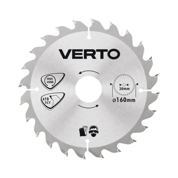 Verto list kružne tetere za drvo Ø 160 18 zuba 61H116 Verto list kružne tetere za drvo Ø 160 18 zuba 61H116