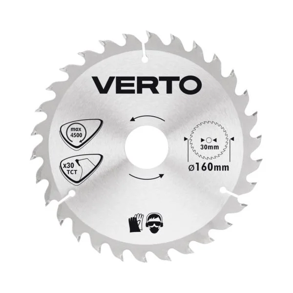 Verto list kružne tetere za drvo Ø 160 30 zuba 61H120 Verto list kružne tetere za drvo Ø 160 30 zuba 61H120