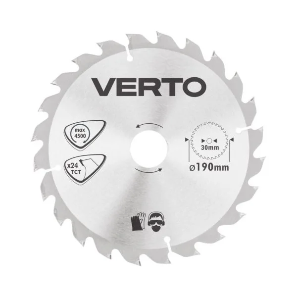 Verto list kružne tetere za drvo Ø 190 52 zuba 61H126 Verto list kružne tetere za drvo Ø 190 52 zuba 61H126