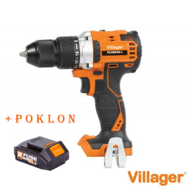 Villager Fuse aku bušilica 18V bez baterije i punjača VLP 5020 072310 + POKLON Villager Fuse baterija 18V 2.0Ah 056370 Villager Fuse aku bušilica 18V bez baterije i punjača VLP 5020 072310 + POKLON Villager Fuse baterija 18V 2.0Ah 056370