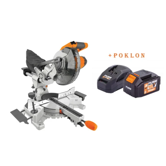 Villager Fuse akumulatorska dijagonalna testera VMS 18520 062821 + POKLON Villager Fuse set baterija 3.0Ah + punjač 2.4A 067113