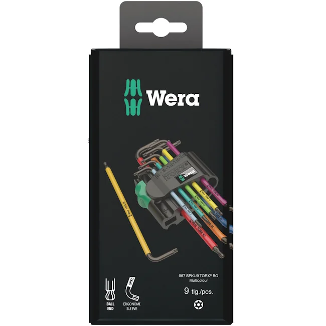 Wera 1x 967/9 TX BO Multicolour set imbus ključeva za zaštićene TORX® vijke/BlackLaser 9/1 05073599001 Wera 1x 967/9 TX BO Multicolour set imbus ključeva za zaštićene TORX® vijke/BlackLaser 9/1 05073599001