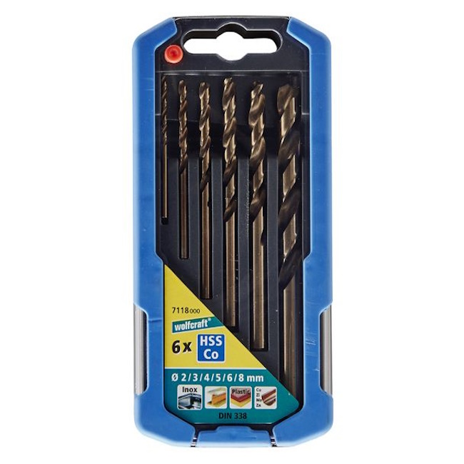 Wolfcraft burgije spiralna za metal HSS Co ø2-8mm set 6/1 7118000 Wolfcraft burgije spiralna za metal HSS Co ø2-8mm set 6/1 7118000