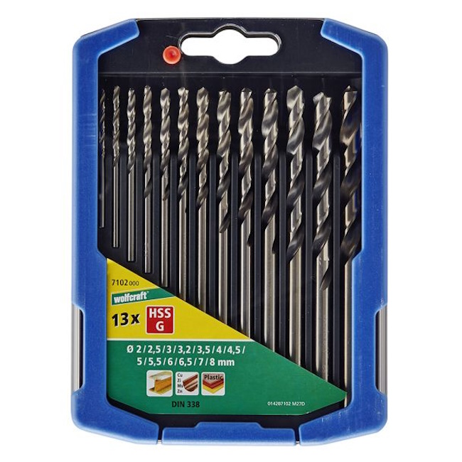 Wolfcraft burgija za metal HSS G ø2-8mm set 13/1 7102000 Wolfcraft burgija za metal HSS G ø2-8mm set 13/1 7102000