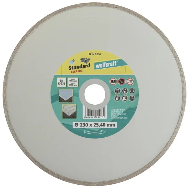 Wolfcraft dijamantska rezna ploča Standard-Ceramic 230mm 8327000