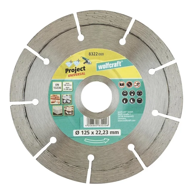 Wolfcraft dijamantska rezna ploča Pro Universal Ø125mm 8322000 Wolfcraft dijamantska rezna ploča Pro Universal Ø125mm 8322000