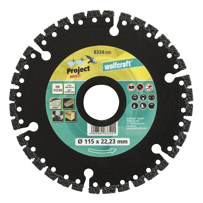 Wolfcraft dijamantska rezna ploča Pro Multi Ø115mm 8334000 Wolfcraft dijamantska rezna ploča Pro Multi Ø115mm 8334000