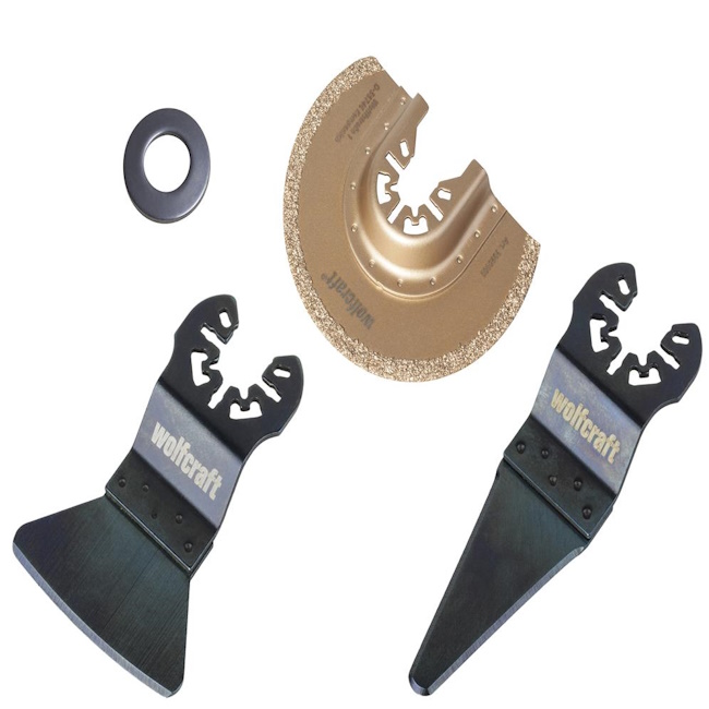 Wolfcraft komplet vibracijskih testera za popravljanje fuga Standard 8491000 Wolfcraft komplet vibracijskih testera za popravljanje fuga Standard 8491000