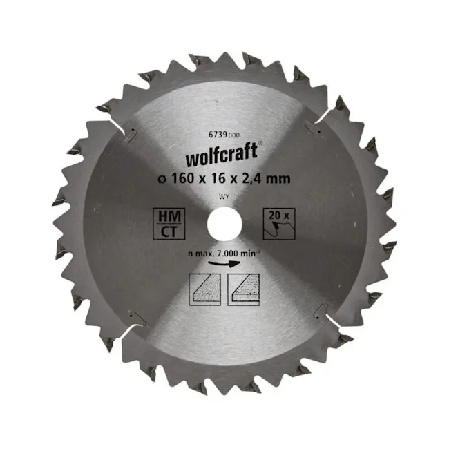 Wolfcraft kružna testera HM ø160x16x2.4mm 6739000 Wolfcraft kružna testera HM ø160x16x2.4mm 6739000