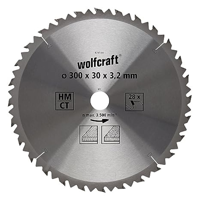 Wolfcraft kružna testera HM ø300x30x3.2mm 6741000 Wolfcraft kružna testera HM ø300x30x3.2mm 6741000