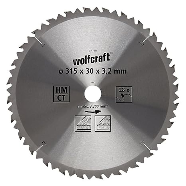 Wolfcraft kružna testera HM ø315x30x3.2mm 6742000 Wolfcraft kružna testera HM ø315x30x3.2mm 6742000