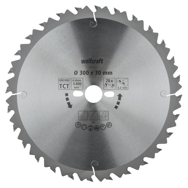 Wolfcraft kružna testera za ručne cirkulare HM ø300x30x3.2mm 6662000 Wolfcraft kružna testera za ručne cirkulare HM ø300x30x3.2mm 6662000