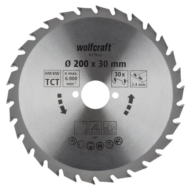 Wolfcraft kružna testera za ručne cirkulare HM ø200x30x2.4mm 6379000 Wolfcraft kružna testera za ručne cirkulare HM ø200x30x2.4mm 6379000