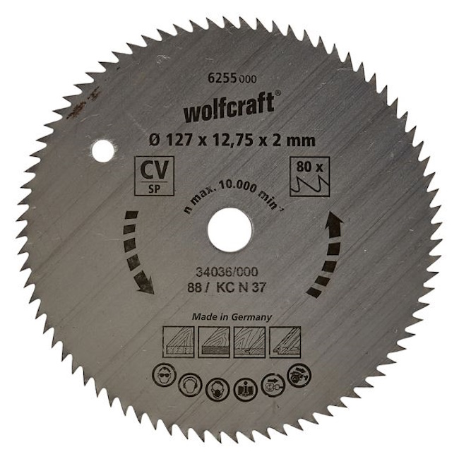 Wolfcraft kružna testera za ručne cirkulare CV ø127x12.75x2mm 6255000