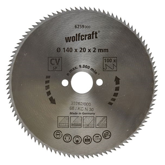 Wolfcraft kružna testera za ručne cirkulare CV ø140x20x2mm 6259000 Wolfcraft kružna testera za ručne cirkulare CV ø140x20x2mm 6259000