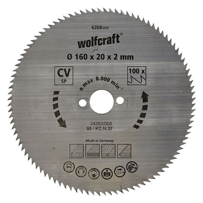 Wolfcraft kružna testera za ručne cirkulare CV ø160x20x2mm 6268000