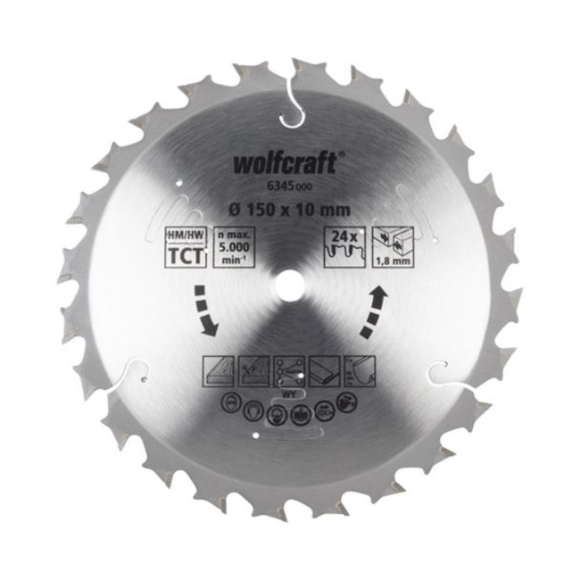 Wolfcraft kružna testera za ručne cirkulare HM ø150x10x1.8mm 6345000