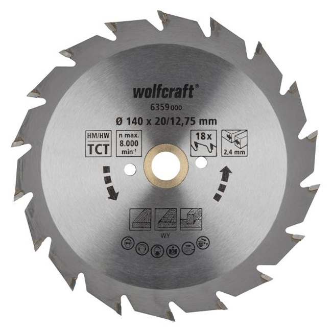 Wolfcraft kružna testera za ručne cirkulare HM ø140x20x2.4mm 6359000