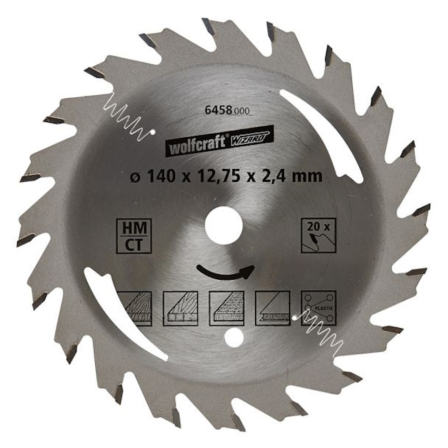 Wolfcraft kružna testera za ručne cirkulare HM ø140x12.75x2.4mm 6458000 Wolfcraft kružna testera za ručne cirkulare HM ø140x12.75x2.4mm 6458000