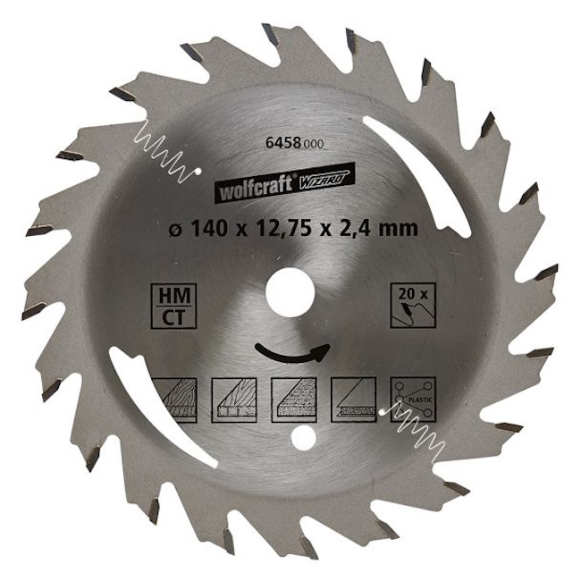 Wolfcraft kružna testera za ručne cirkulare HM ø140x12.75x2.4mm 6458000