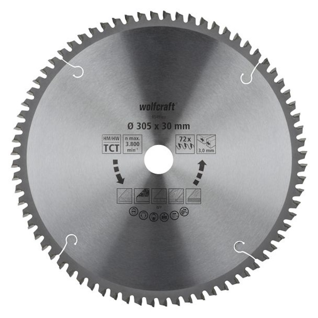 Wolfcraft kružna testera za ručne cirkulare HM ø305x30x3mm 6549000