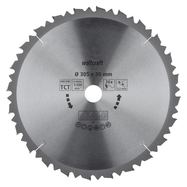 Wolfcraft kružna testera za ručne cirkulare HM ø305x30x3.2mm 6554000 Wolfcraft kružna testera za ručne cirkulare HM ø305x30x3.2mm 6554000