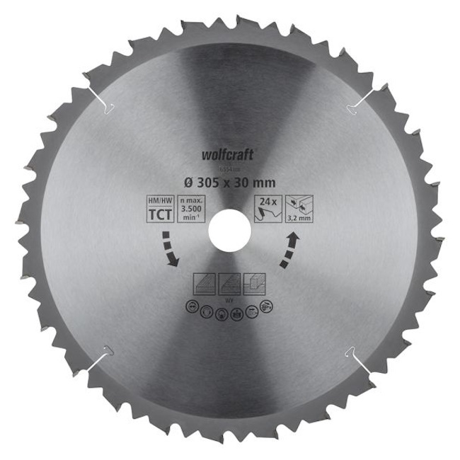 Wolfcraft kružna testera za ručne cirkulare HM ø305x30x3.2mm 6554000