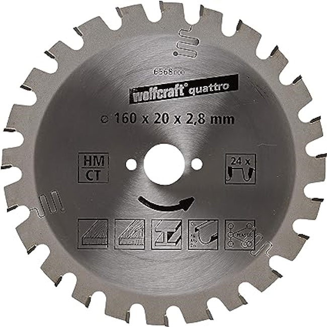 Wolfcraft kružna testera za ručne cirkulare HM ø160x20x2.8mm 6568000 Wolfcraft kružna testera za ručne cirkulare HM ø160x20x2.8mm 6568000