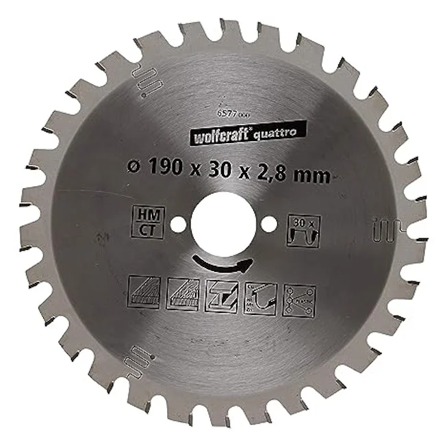 Wolfcraft kružna testera za ručne cirkulare HM ø190x30x2.8mm 6577000 Wolfcraft kružna testera za ručne cirkulare HM ø190x30x2.8mm 6577000