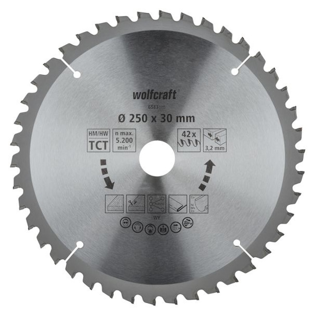 Wolfcraft kružna testera za ručne cirkulare HM ø250x30x3.2mm 6583000