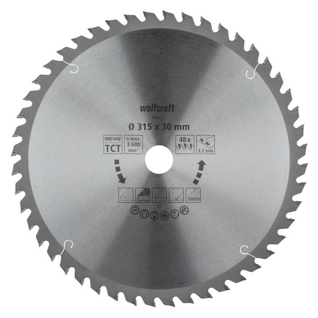 Wolfcraft kružna testera za ručne cirkulare HM ø315x30x3.2mm 6684000 Wolfcraft kružna testera za ručne cirkulare HM ø315x30x3.2mm 6684000