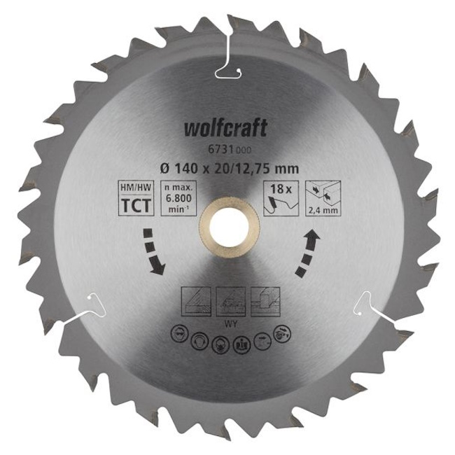 Wolfcraft kružna testera za ručne cirkulare HM ø140x12.75x2.4mm 6731000 Wolfcraft kružna testera za ručne cirkulare HM ø140x12.75x2.4mm 6731000