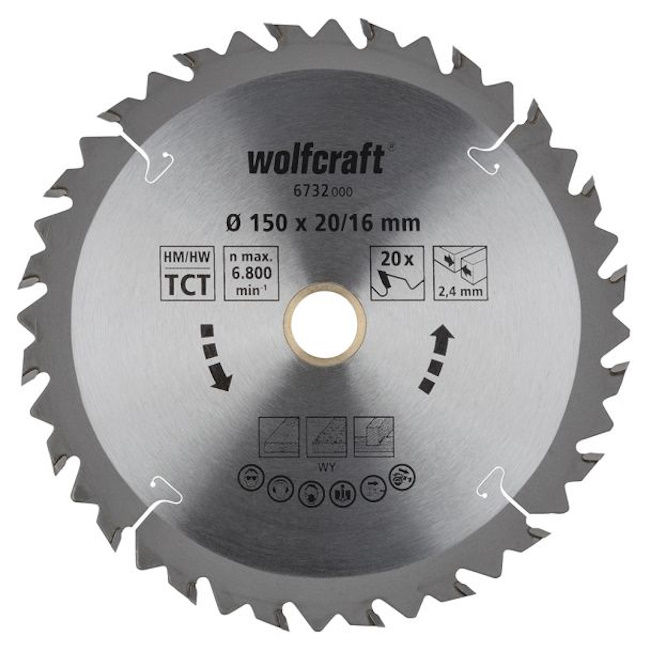 Wolfcraft kružna testera za ručne cirkulare HM ø150x20x2.4mm 6732000