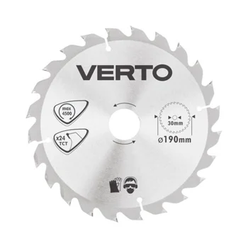 Verto list kružne tetere za drvo Ø 190 52 zuba 61H126 Verto list kružne tetere za drvo Ø 190 52 zuba 61H126