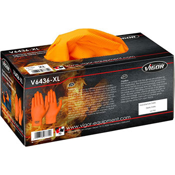 Vigor nitrilne rukavice narandžaste - 90 komada V6436-1