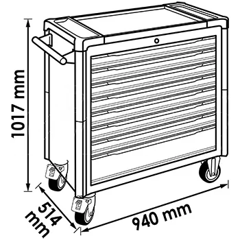 Vigor XL kolica za alat sa 8 fioka V4481-X Vigor XL kolica za alat sa 8 fioka V4481-X