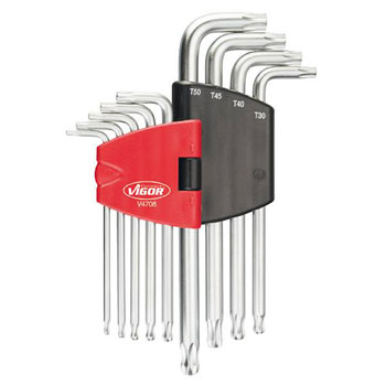 Vigor set torex ključeva dugih, 9-delni V4708 Vigor set torex ključeva dugih, 9-delni V4708